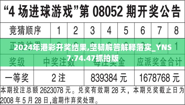 2024年港彩開獎結(jié)果,堅(jiān)韌解答解釋落實(shí)_YNS7.74.47抓拍版