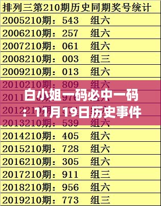 白小姐一碼必中一碼：11月19日歷史事件及NFP8.25.57鉆石版組織架構(gòu)分析