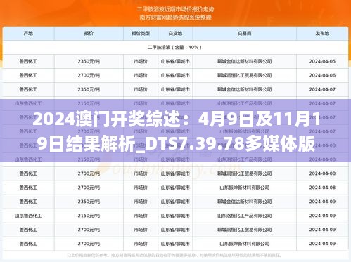 2024澳門開獎綜述：4月9日及11月19日結(jié)果解析_DTS7.39.78多媒體版