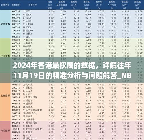 2024年香港最權(quán)威的數(shù)據(jù)，詳解往年11月19日的精準(zhǔn)分析與問(wèn)題解答_NBM3.34.67私人版