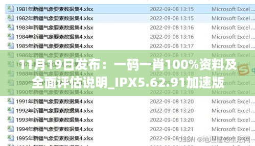 11月19日發(fā)布：一碼一肖100%資料及全面評估說明_IPX5.62.91加速版