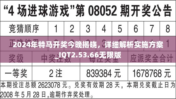 2024年特馬開獎今晚揭曉，詳細解析實施方案_IQT2.53.66無限版