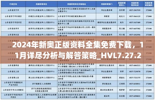 2024年新奧正版資料全集免費(fèi)下載，11月詳盡分析與解答策略_HVL7.27.27競技版