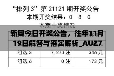 新奧今日開(kāi)獎(jiǎng)公告，往年11月19日解答與落實(shí)解析_AUZ7.74.92夢(mèng)想版