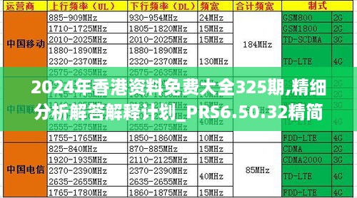 2024年香港資料免費大全325期,精細(xì)分析解答解釋計劃_PRS6.50.32精簡版