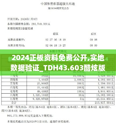 2024正板資料免費(fèi)公開,實(shí)地?cái)?shù)據(jù)驗(yàn)證_TDH43.603酷炫版