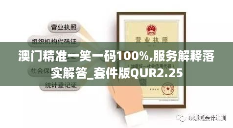 澳門精準(zhǔn)一笑一碼100%,服務(wù)解釋落實(shí)解答_套件版QUR2.25