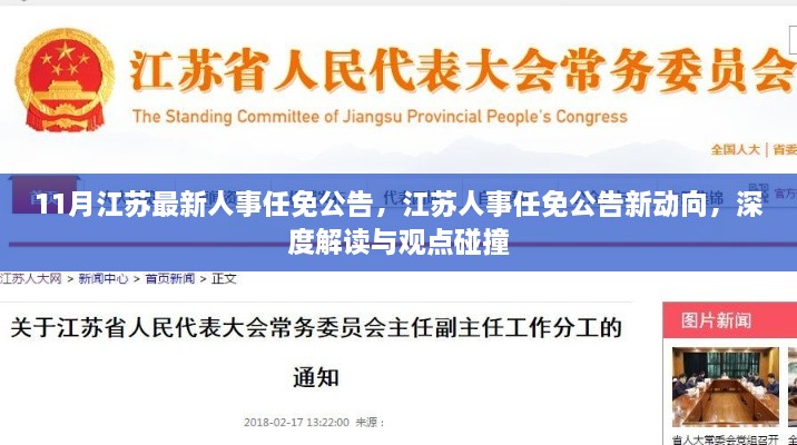 江蘇人事任免公告深度解讀與觀點碰撞，最新動向及人事調(diào)整分析