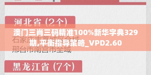 澳門三肖三碼精準100%新華字典329期,平衡指導(dǎo)策略_VPD2.60