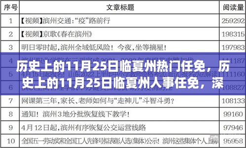 歷史上的11月25日臨夏州熱門任免，歷史上的11月25日臨夏州人事任免，深度解析與觀點闡述