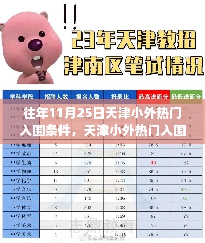 天津小外熱門入圍條件揭秘，歷年11月25日回顧與影響分析