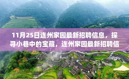 連州家園最新招聘，小巷寶藏與獨(dú)特小店的交織故事