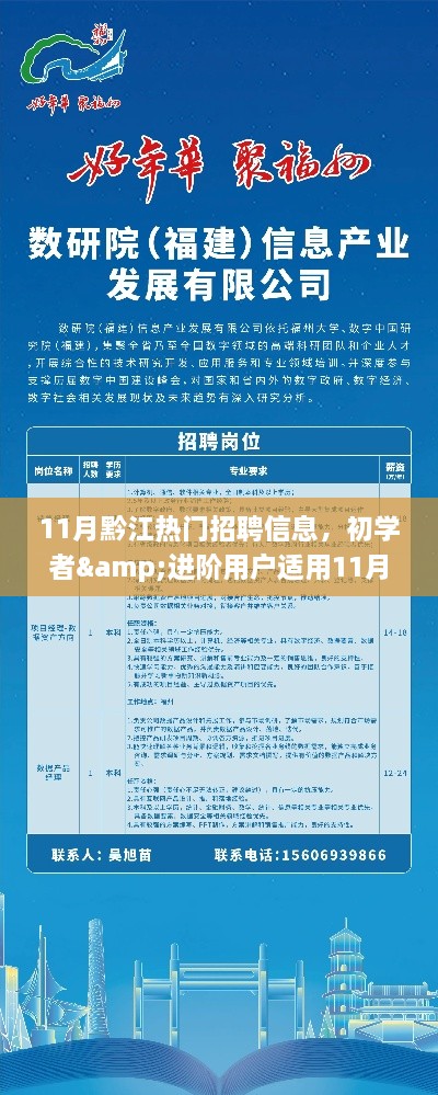 11月黔江熱門招聘信息全攻略，適合初學(xué)者與進(jìn)階用戶的求職指南