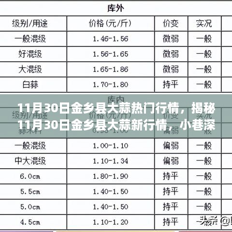 揭秘金鄉(xiāng)縣大蒜最新行情，小巷深處的獨特風(fēng)味大蒜（11月30日）