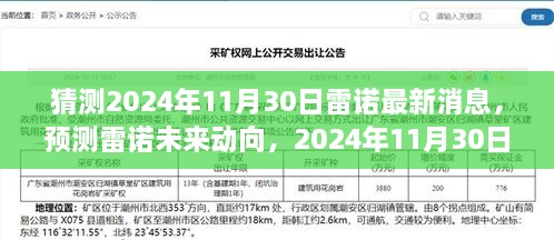 雷諾未來動向預(yù)測，2024年11月30日的最新消息展望