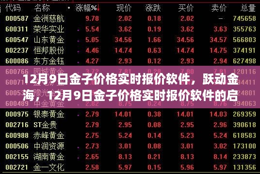 躍動金海，黃金實時報價軟件的啟示與自我超越之旅（12月9日版）