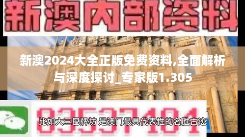 新澳2024大全正版免費資料,全面解析與深度探討_專家版1.305