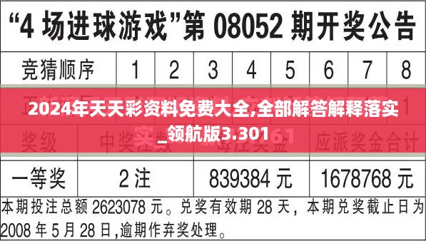 2024年天天彩資料免費大全,全部解答解釋落實_領(lǐng)航版3.301