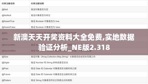 新澳天天開獎資料大全免費,實地數據驗證分析_NE版2.318