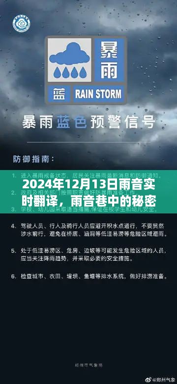 雨音巷的秘密寶藏，實時翻譯小店的傳奇故事（2024年12月13日）