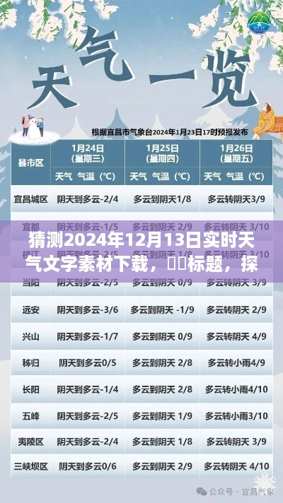 探秘明日風(fēng)光，心靈之旅的天氣預(yù)報下載——2024年12月13日實時天氣文字素材下載預(yù)測