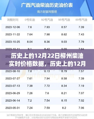 歷史上的12月22日柳州柴油實時價格深度解析與數據回顧