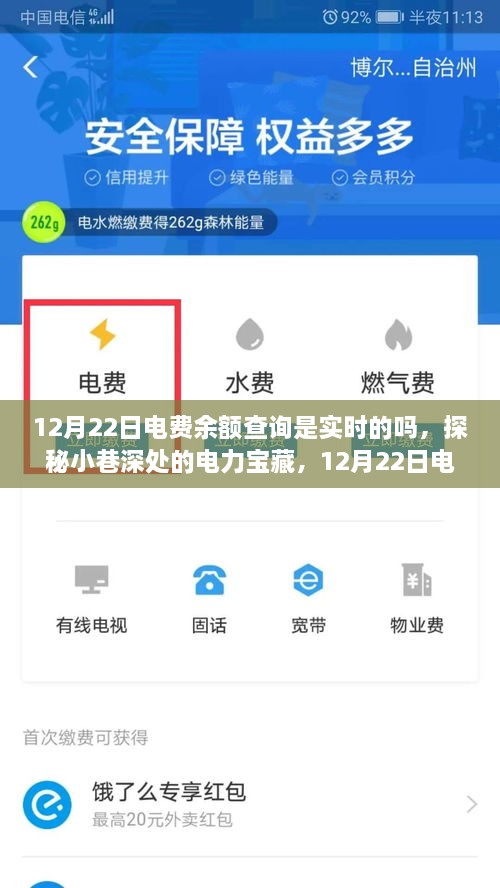 探秘小巷深處的電力寶藏，揭秘12月22日電費(fèi)余額查詢(xún)實(shí)時(shí)性揭秘