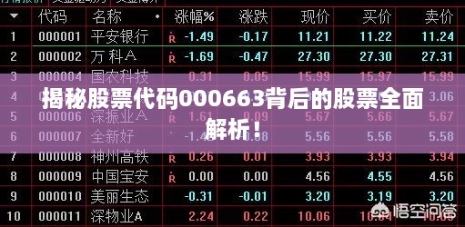 揭秘股票代碼000663背后的股票全面解析！