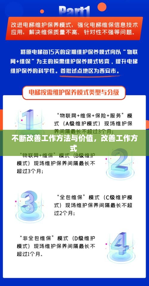 不斷改善工作方法與價值，改善工作方式 