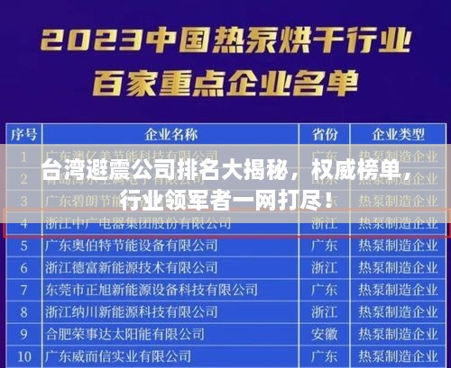 臺(tái)灣避震公司排名大揭秘，權(quán)威榜單，行業(yè)領(lǐng)軍者一網(wǎng)打盡！