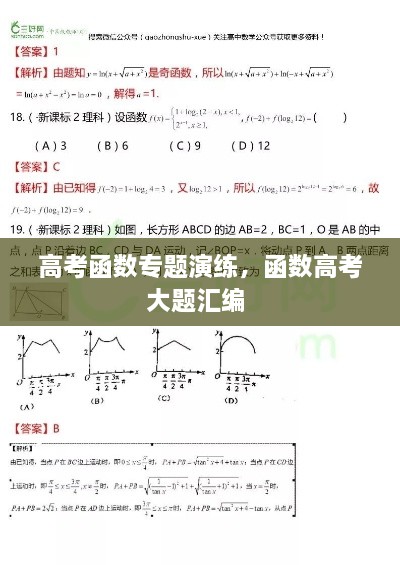 高考函數(shù)專題演練，函數(shù)高考大題匯編 